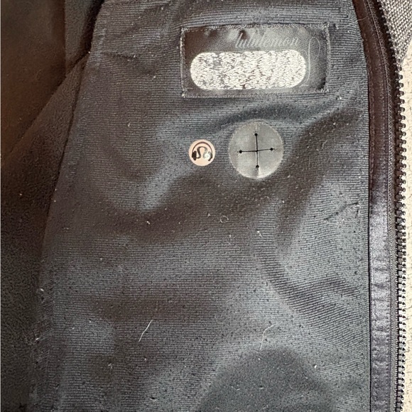 Lululemon Grey Hooded Long Fleece Lined Coat Full Zip Jacket - Picture 10 of 12